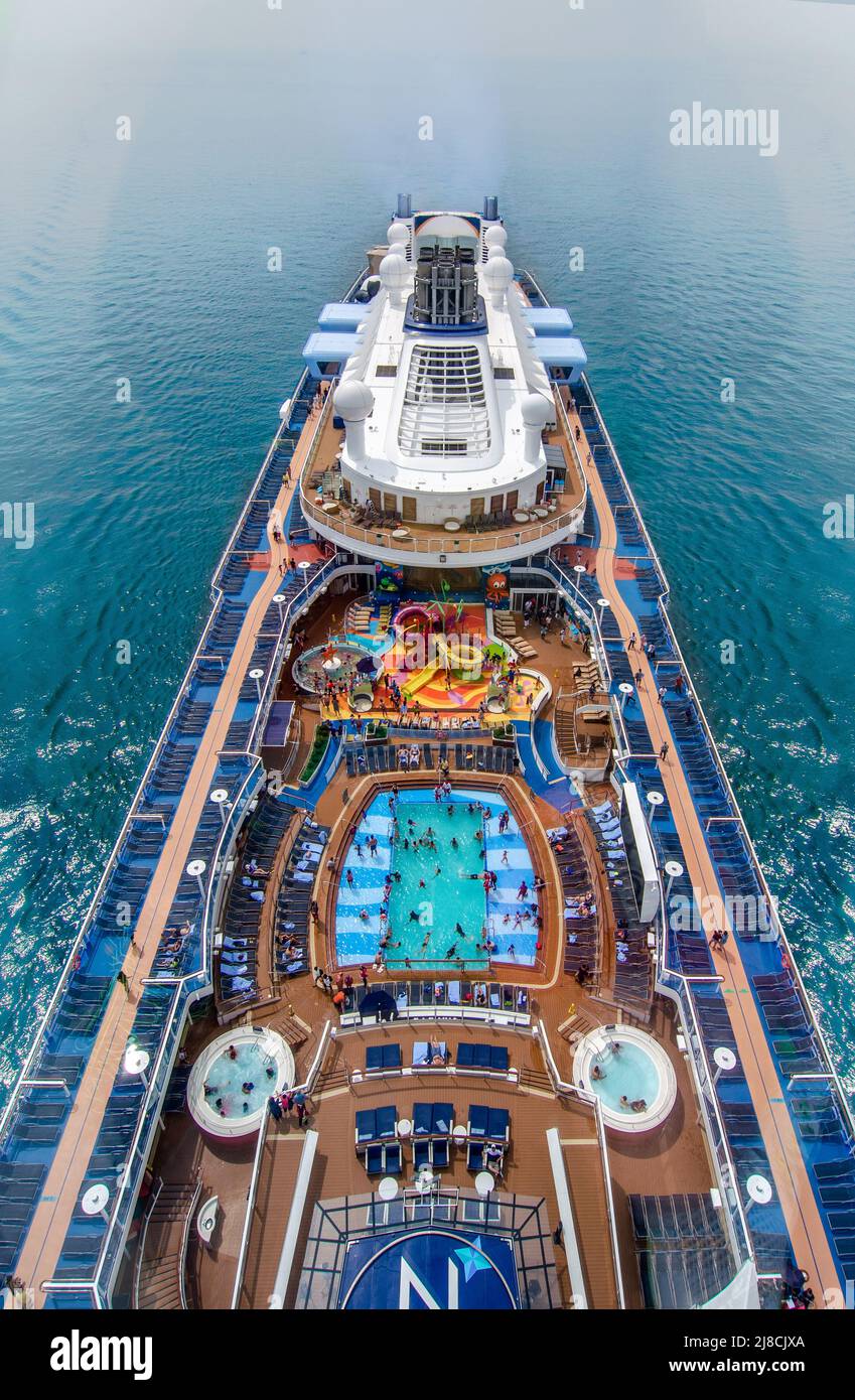 Singapore, Singapore May 14, 2022 Aerial view of the upper deck of