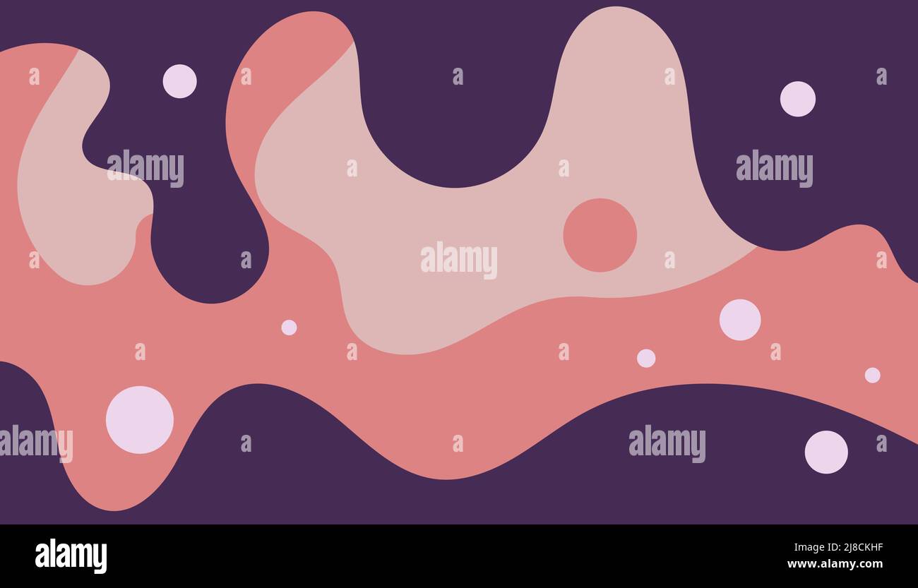 Liquid drips background, yogurt pattern. Smooth wavy lines banner Stock Vector