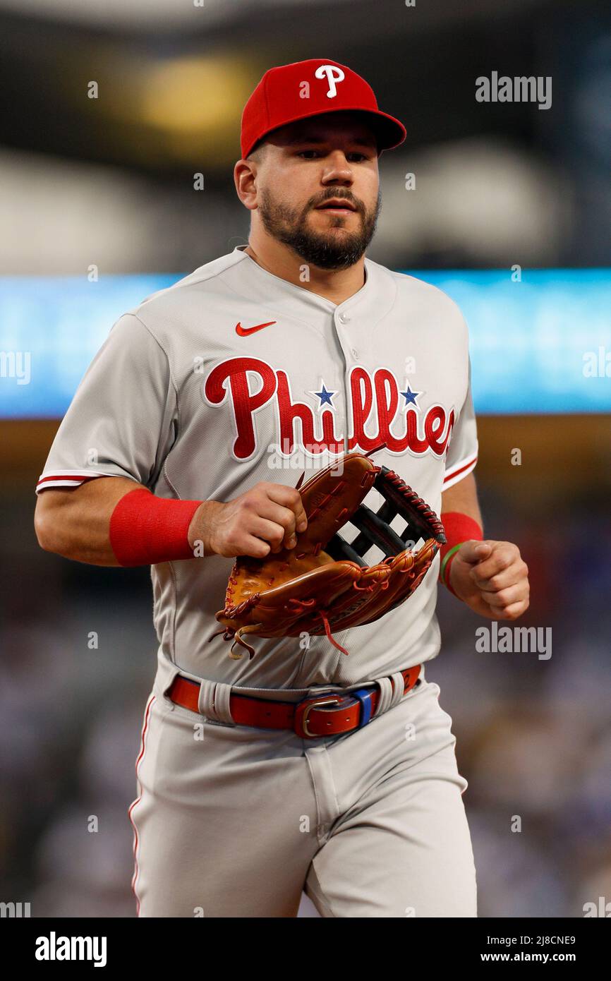 Philadelphia Phillies left fielder Kyle Schwarber (12) jogs off the