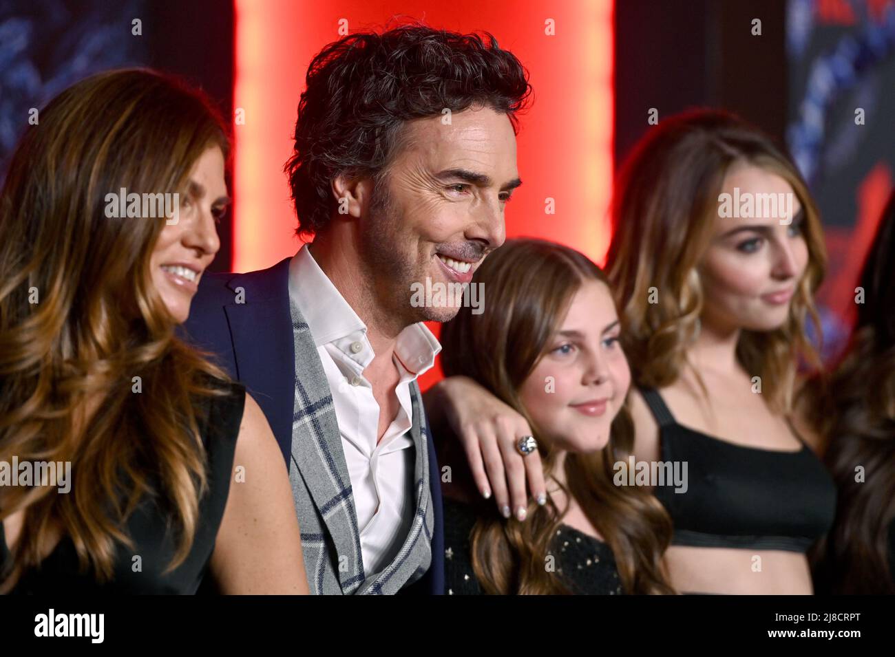 Shawn Levy (2nd l) and family attend Netflix's "Stranger Things
