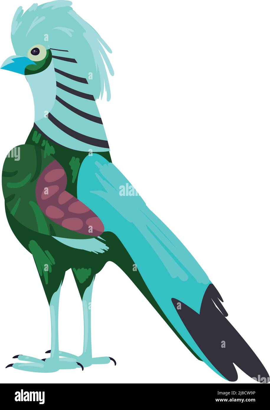 flat bird of green color Stock Vector Image & Art - Alamy
