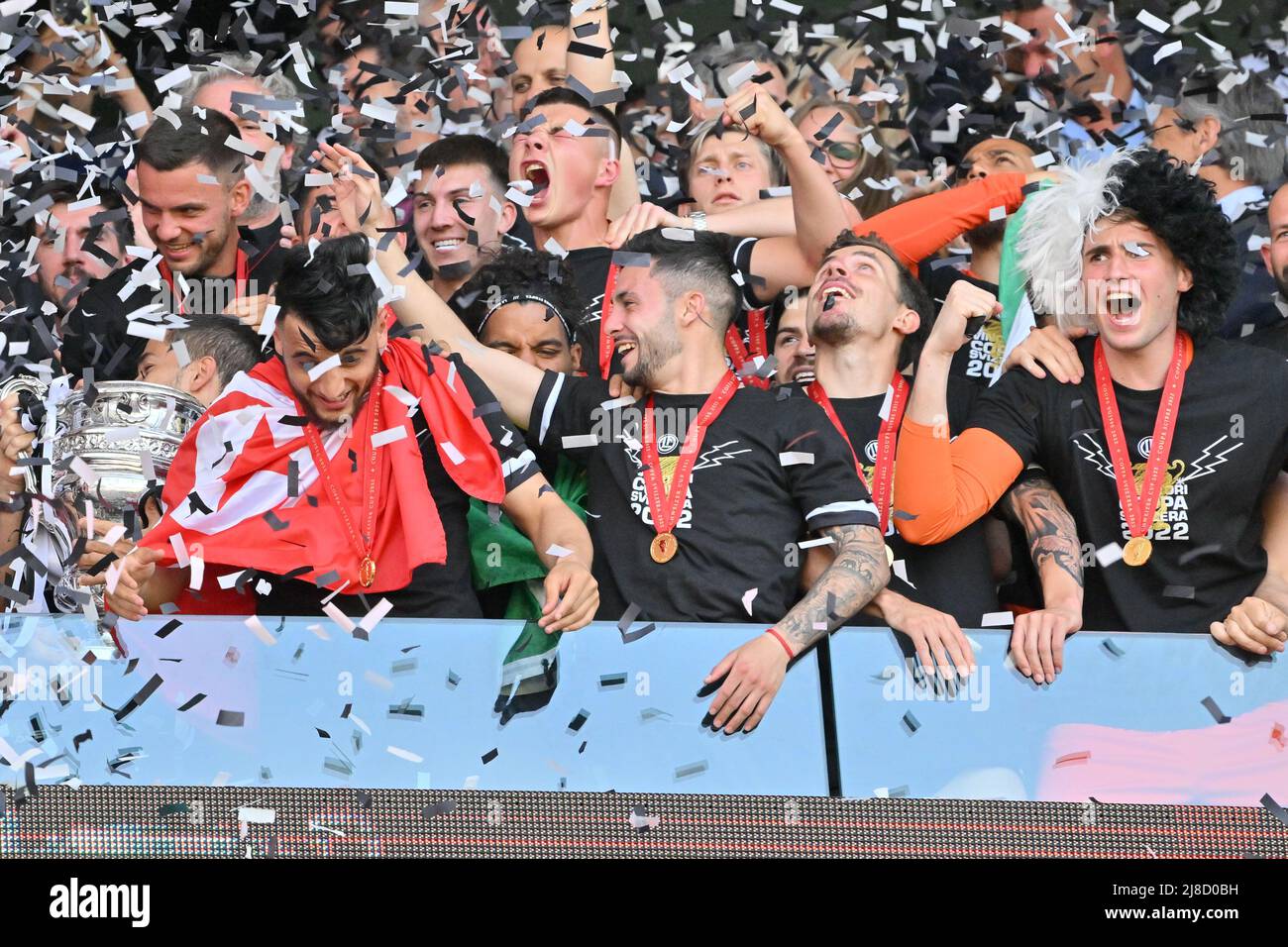 FC Lugano celebrate the victory after the Swiss Cup final match