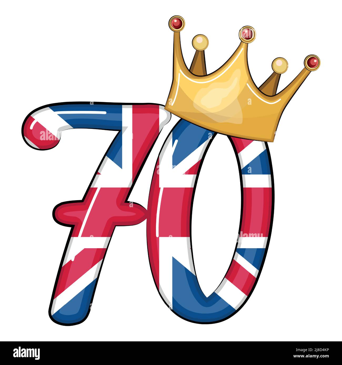 Queen Elizabeth's Platinum Jubilee celebration poster against the