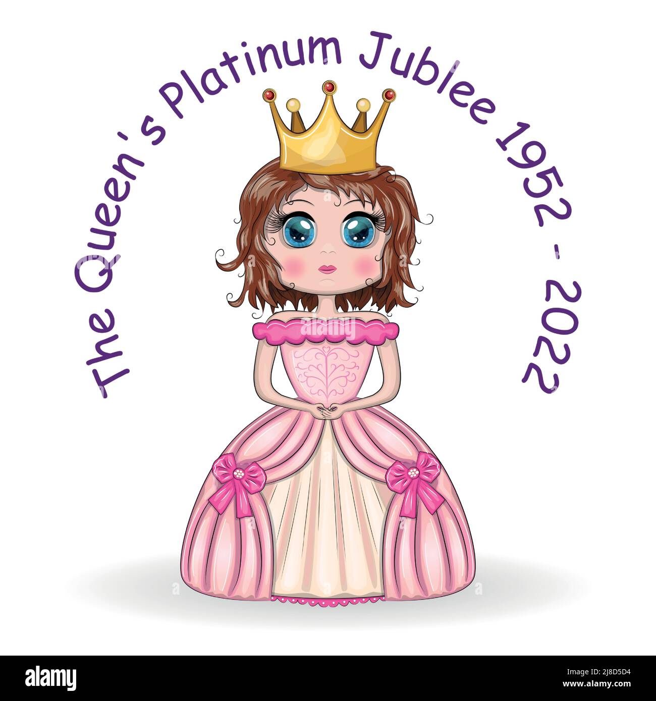 Queen Elizabeth Platinum Jubilee celebration poster. Queen reigns for