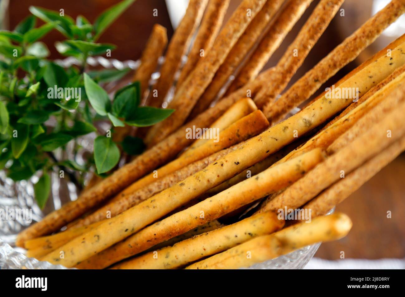 italian chopsticks in buffet served with various savory foods at party