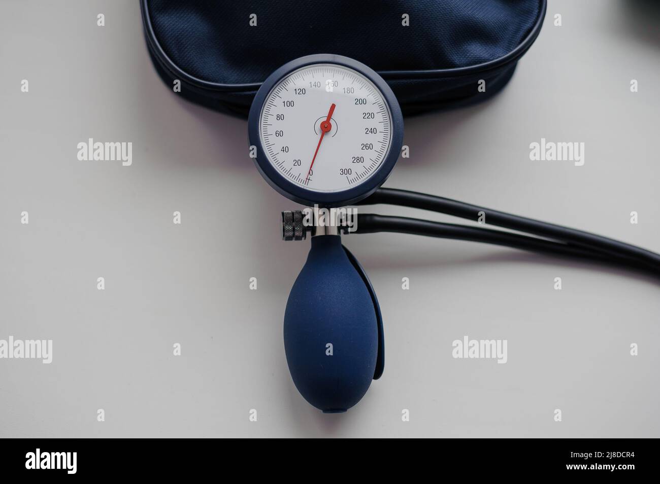 Tonometer on a white background. Diagnostic device for determining ...