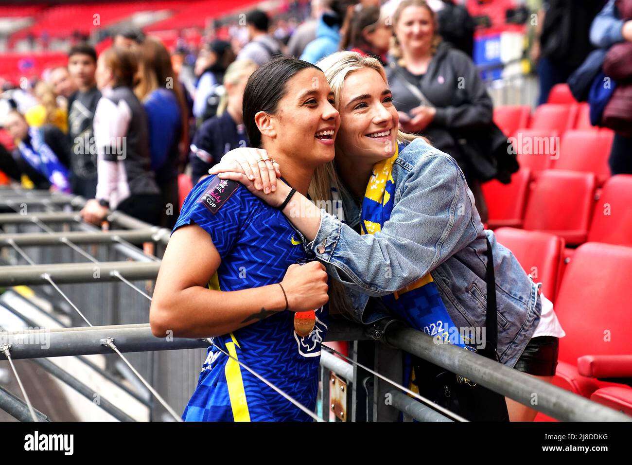 Chelsea's Sam Kerr (left) poses with girlfriend Gotham FC's Kristie