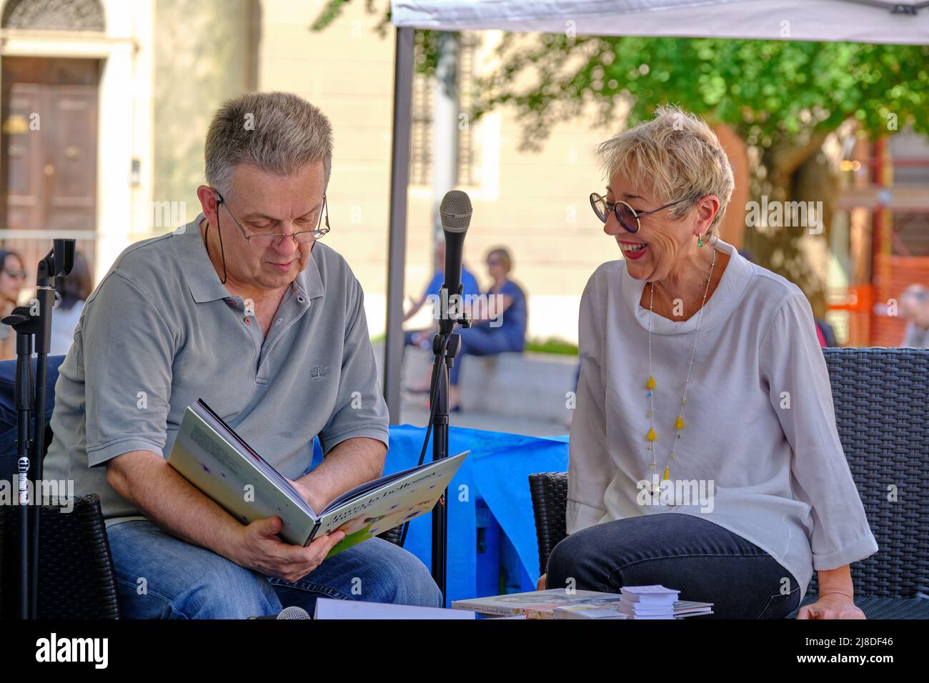 Modena, Italy. 15th May, 2022. 'Pass the word', reading festival for children in Modena, Italy may 14-15, 2022 Credit: Fadege/Alamy Live News Stock Photo