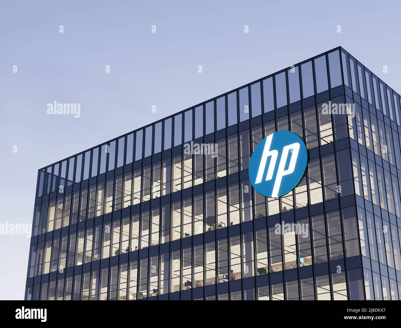 Palo Alto, CA, USA. May 2, 2022. Editorial Use Only, 3D CGI. HP Hewlett