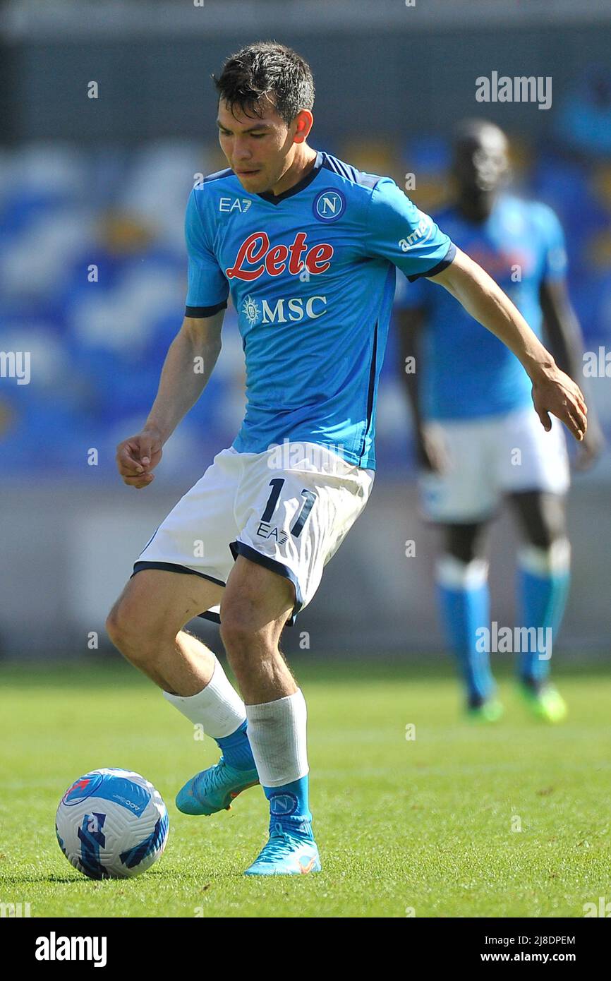 Napoli, Italy. 15th May, 2022. Hirving Lozano player of Napoli