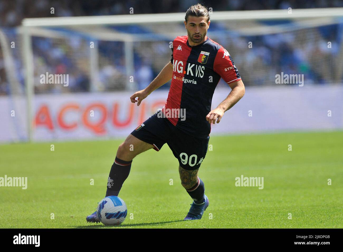 Genoa, Italy. 30 April 2022. Manolo Portanova of Genoa CFC in action during  the Serie A football match between UC Sampdoria and Genoa CFC. Credit:  Nicolò Campo/Alamy Live News Stock Photo - Alamy