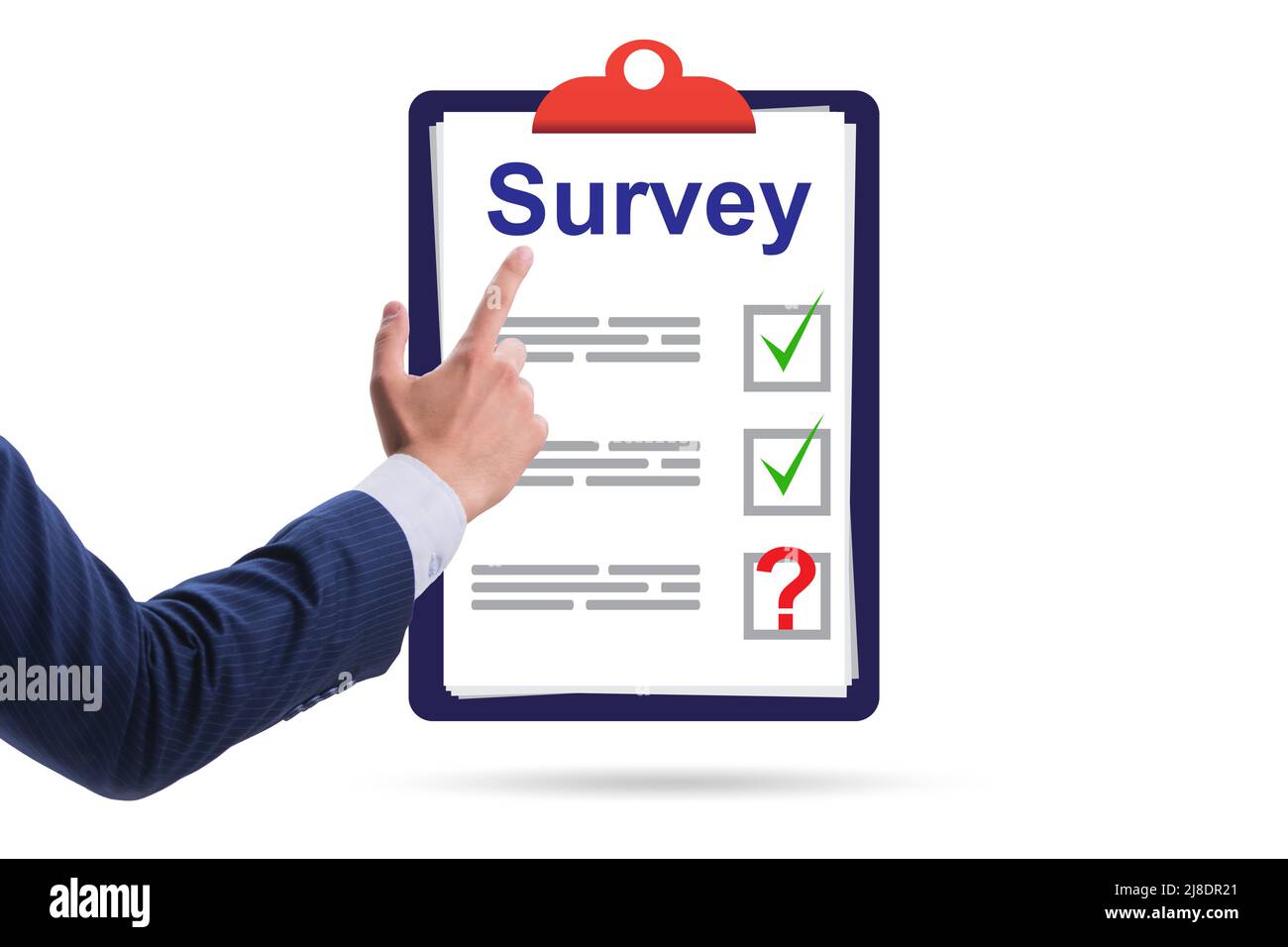 Survey questionnaire with the tick boxes Stock Photo - Alamy