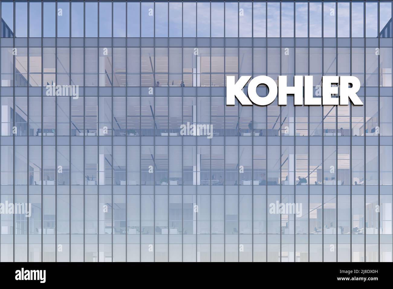 Kohler, WI, USA. May 2, 2022. Editorial Use Only, 3D CGI. Kohler