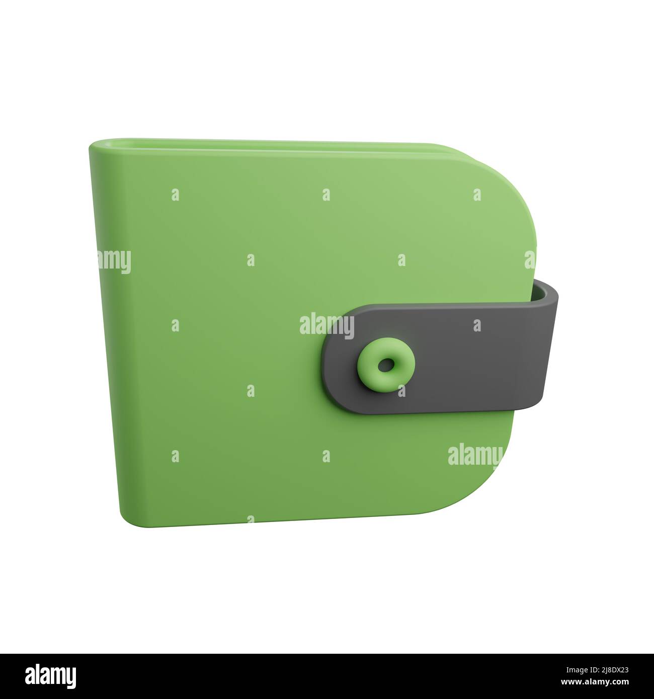 3d illustration of green wallet, It can use for web or apps and many
