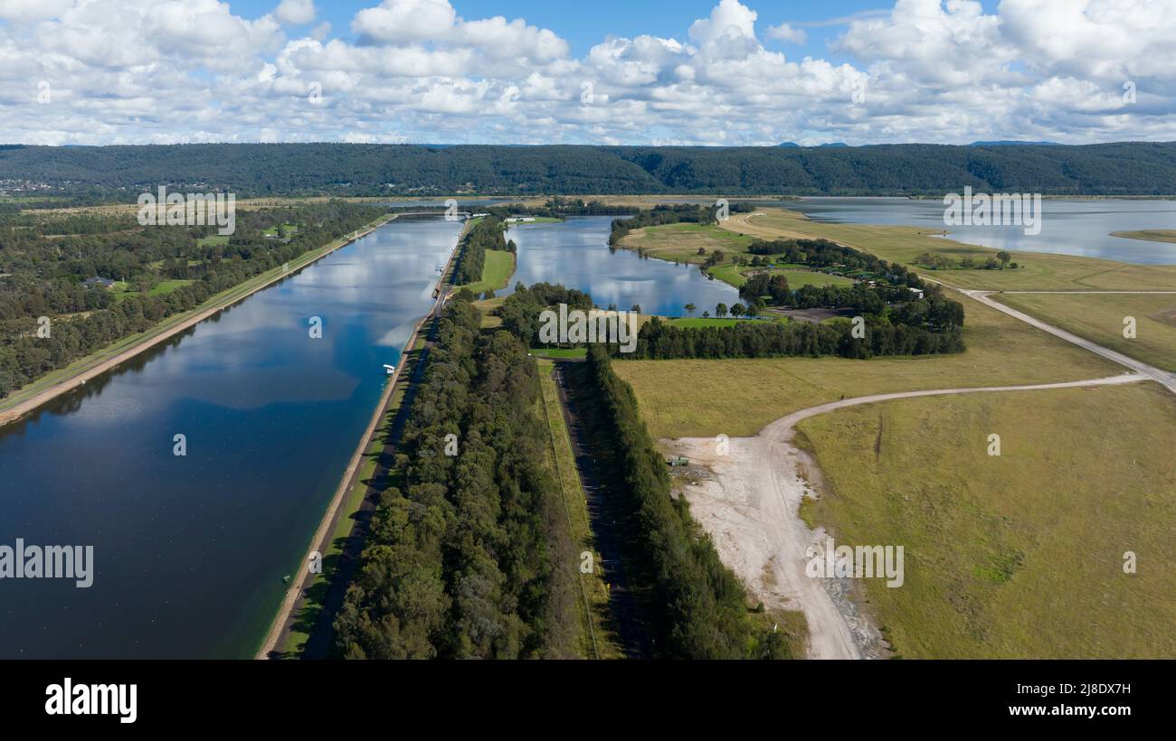 Penrith Rowing Course Drone aerial photograph of the rowing course at the Sydney ...