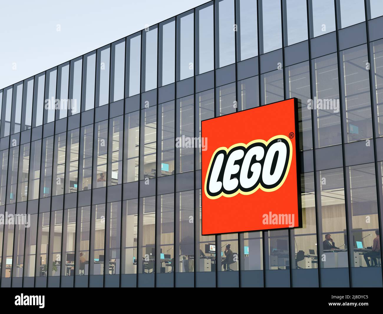 Dekan frekvens gyde Billund, Denmark. May 2, 2022. Editorial Use Only, 3D CGI. The Lego Group  Signage Logo on Top of Glass Building. Workplace Toy Company Office  Headquar Stock Photo - Alamy