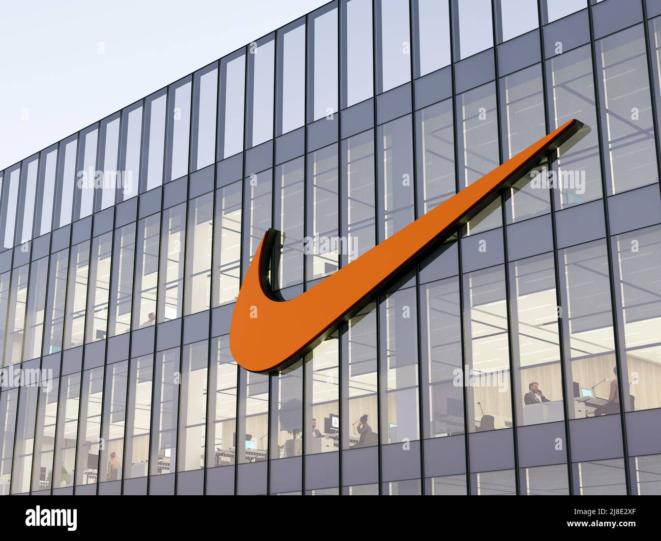 eksil blotte Hævde Beaverton, OR, USA. May 2, 2022. Editorial Use Only, 3D CGI. Nike Signage  Logo on Top of Glass Building. Workplace Multinational Sportswear Company  Of Stock Photo - Alamy