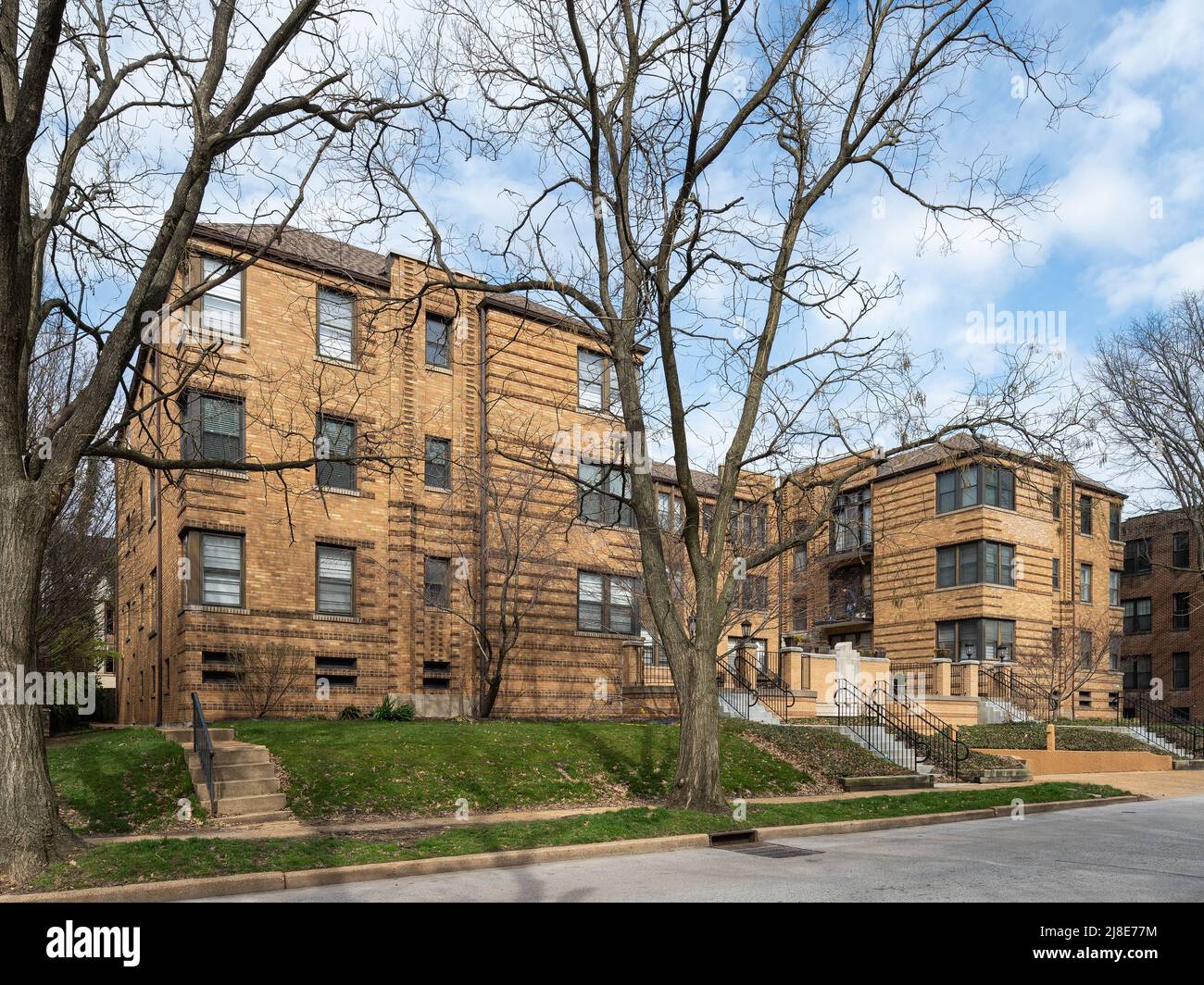 Multi unit residential building in the Moorlands section of Clayton