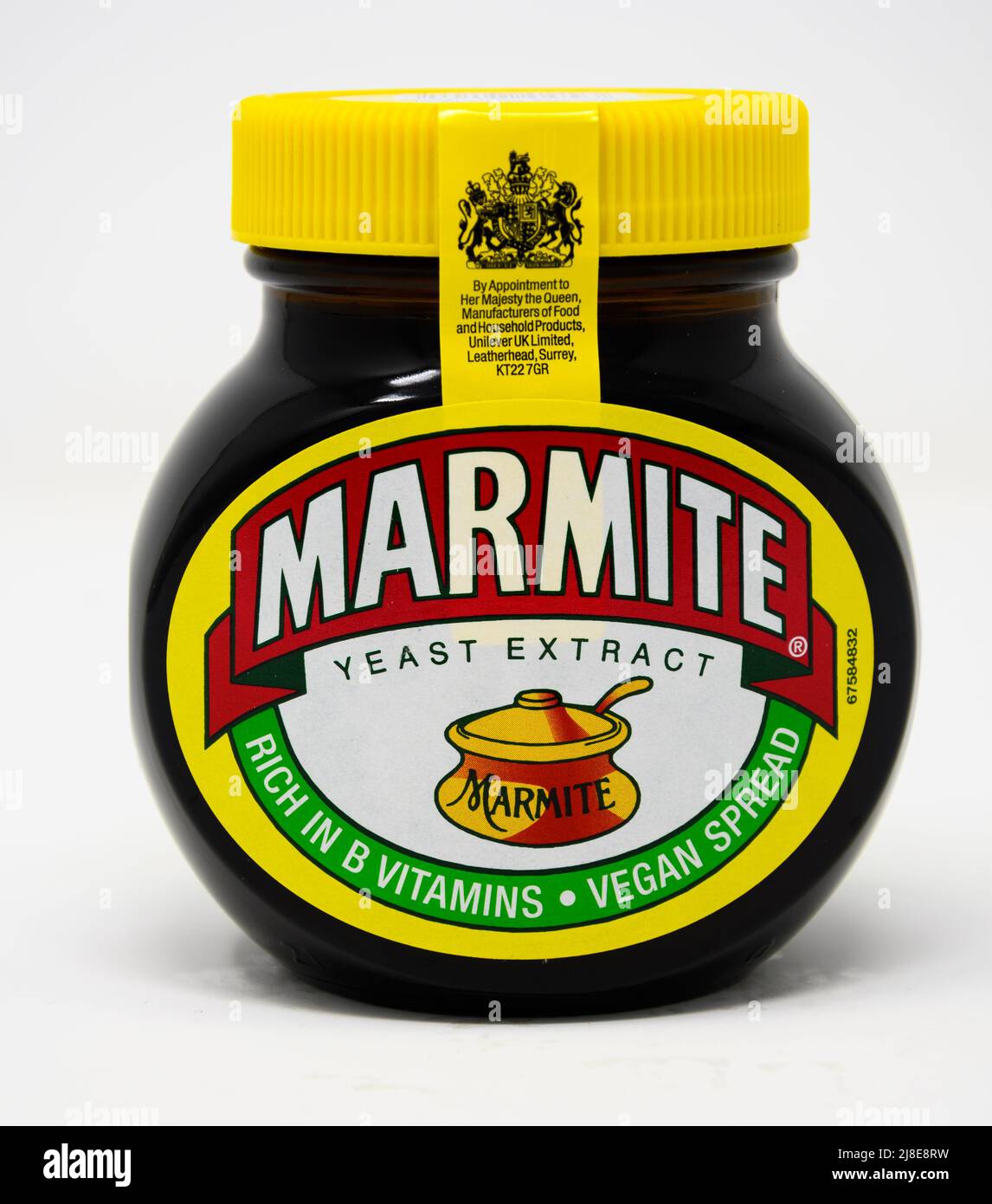 Reading, United Kingdom - January 16 2022:  A photo of a Jar of Marmite Stock Photo