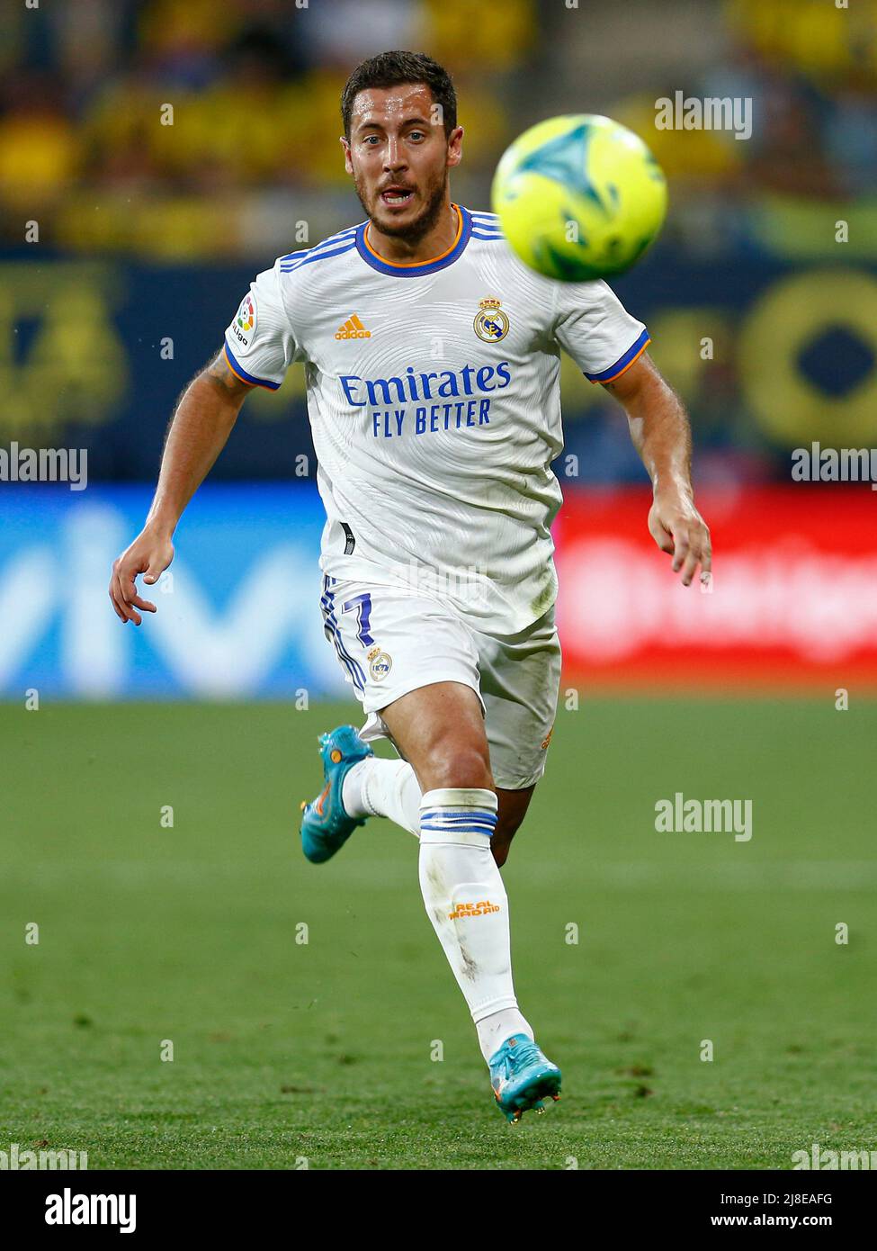 Cadiz, Spain. 15th May, 2022. Eden Hazard of Real Madrid during the La Liga  match between Cadiz CF v Real Madrid played at Nuevo Mirandilla Stadium on  May 15, 2022 in Cadiz,