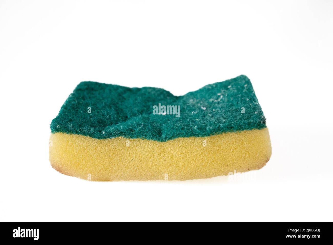 Old kitchen sponge isolated on a white background Stock Photo Alamy
