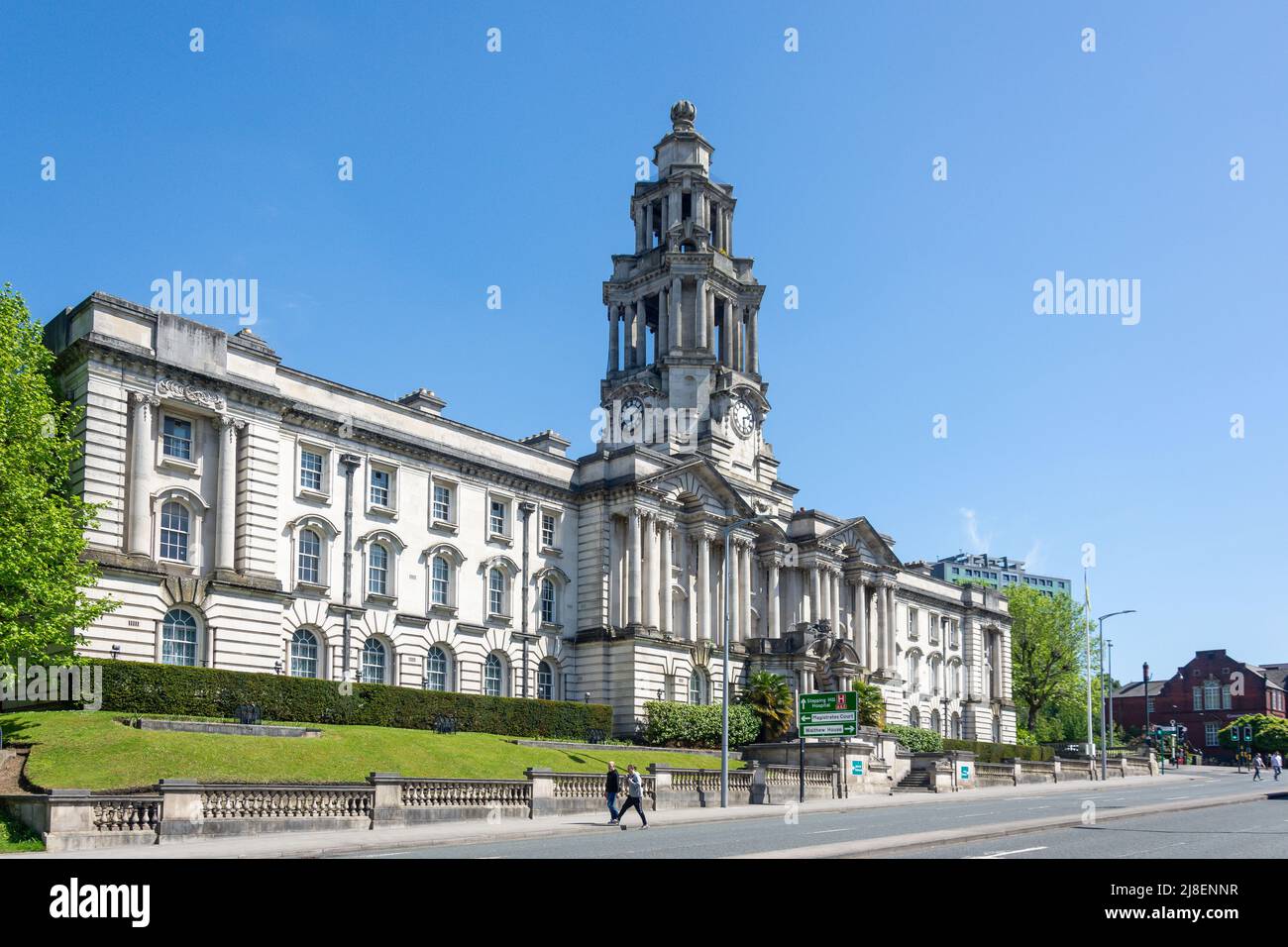 Stockport Town Hall, Wellington Road, Stockport, Greater Manchester, England, United Kingdom Stock Photo