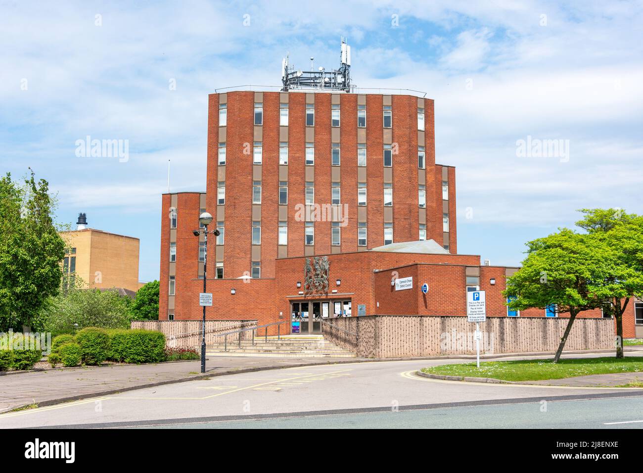 Cannock Chase District Council Building, Beecroft Road, Cannock, Staffordshire, England, United Kingdom Stock Photo