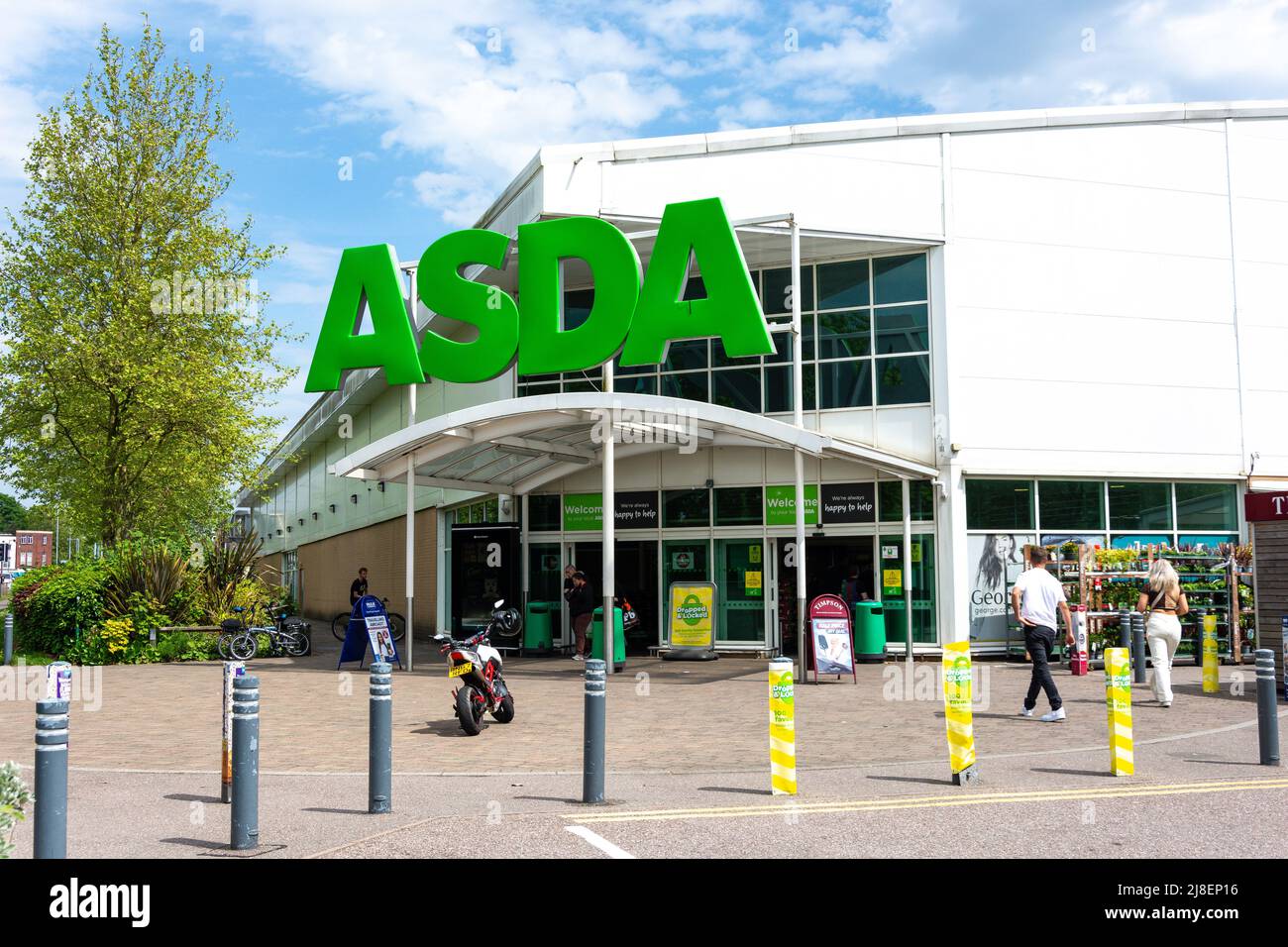 Entrance to Asda Cannock Superstore, Avon Road, Cannock, Staffordshire, England, United Kingdom Stock Photo