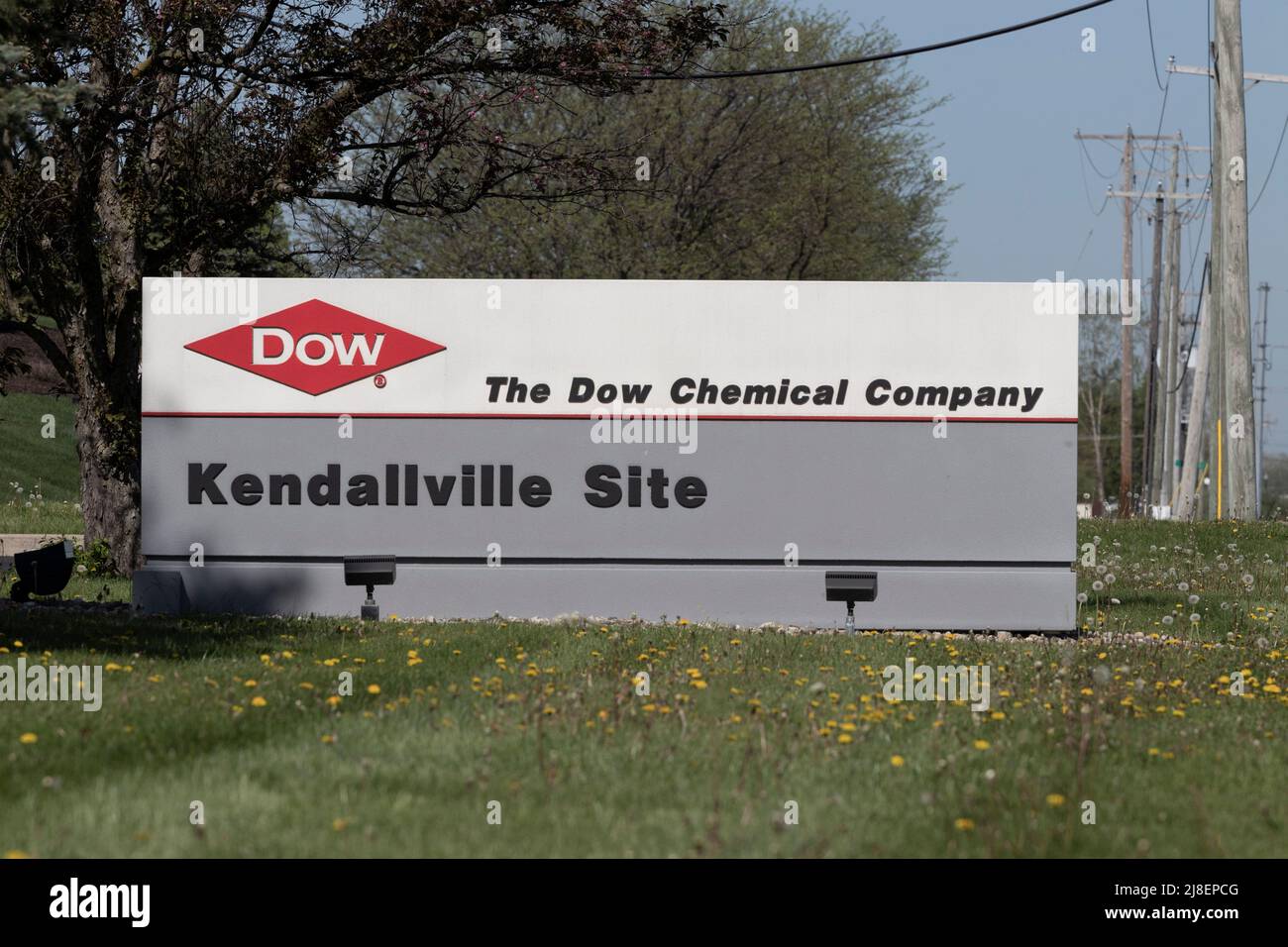 Kendallville - Circa May 2022: Dow Chemical manufacturing facility. Dow is a global chemical company. Stock Photo