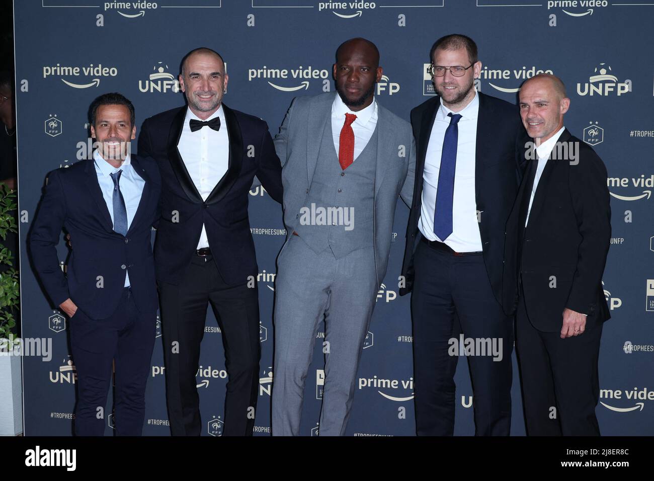Ludovic Giuly, Jerome Alonzo, Michael Ciani, Mathieu Bodmer and Benjamin Nivet attending the 30th ceremony UNFP Trophy Awards at Pavillon Gabriel in Paris, France on May 15, 2022. Photo Jerome Domine/ABACAPRESS.COM Stock Photo