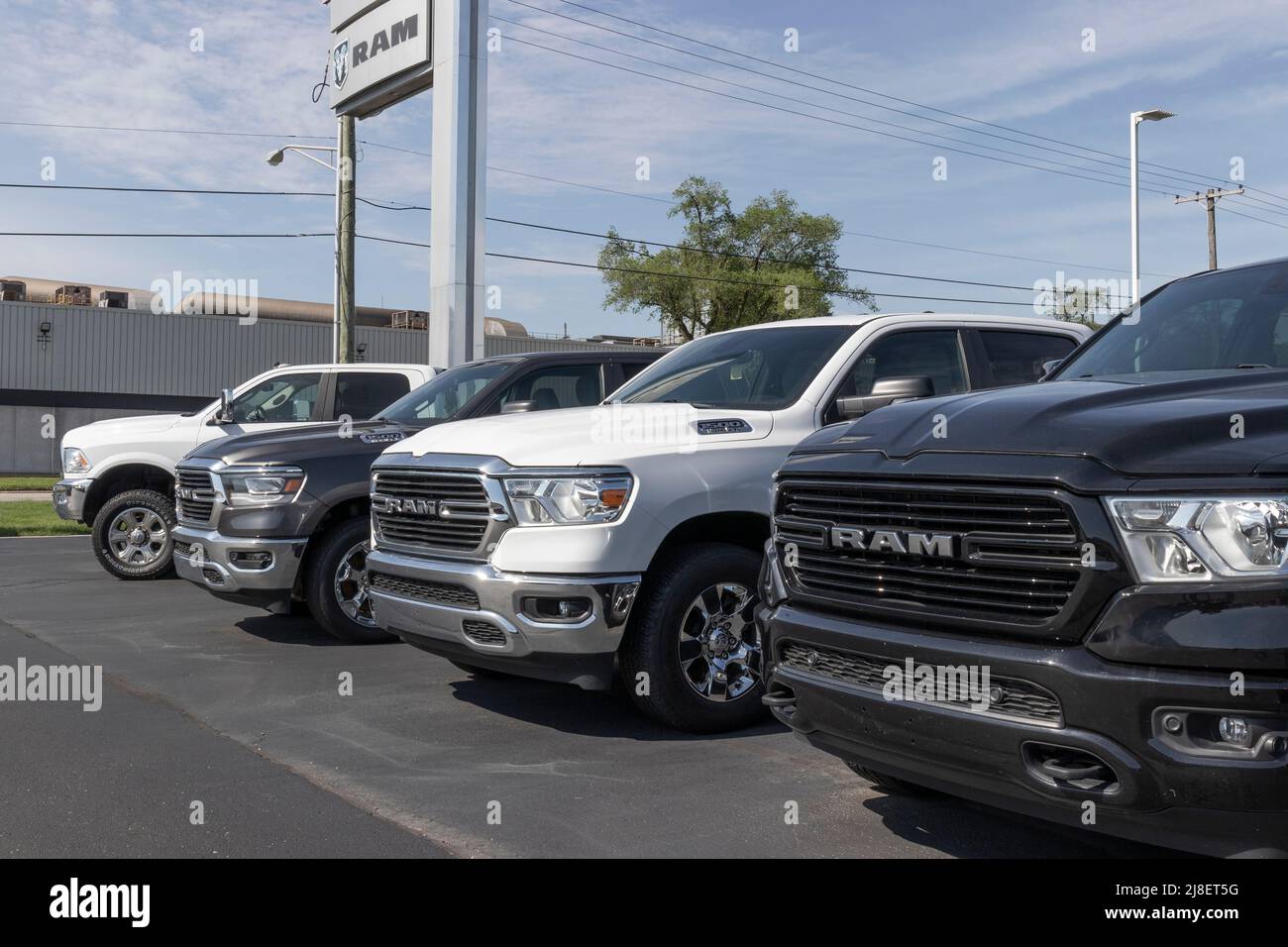 Kokomo Circa May 2022 Used Ram 1500 display at a dealership. With