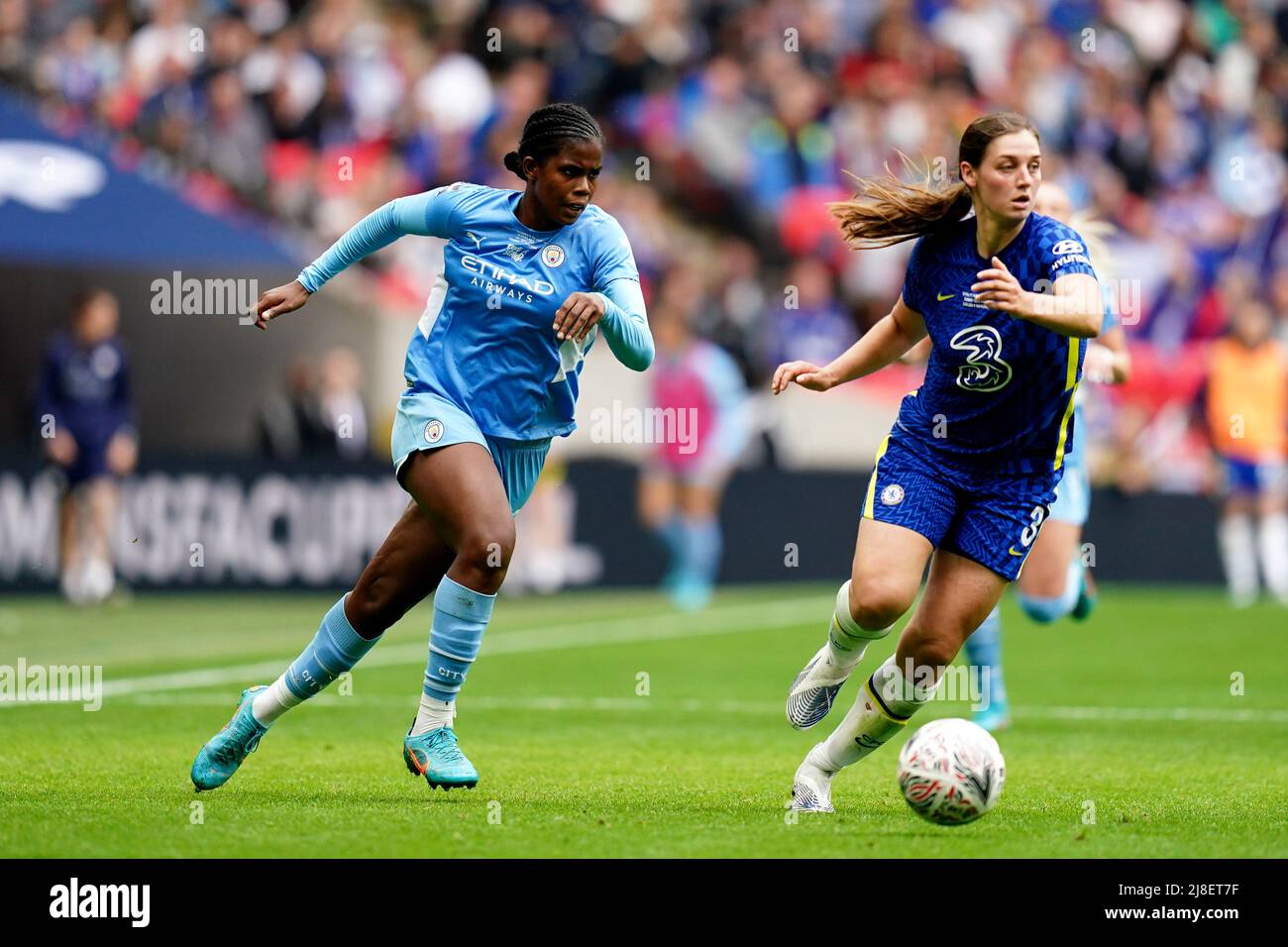 Manchester City's Khadija Shaw during the Vitality Women's FA Cup Final at Wembley Stadium, London. Picture date: Sunday May 15, 2022. Stock Photo