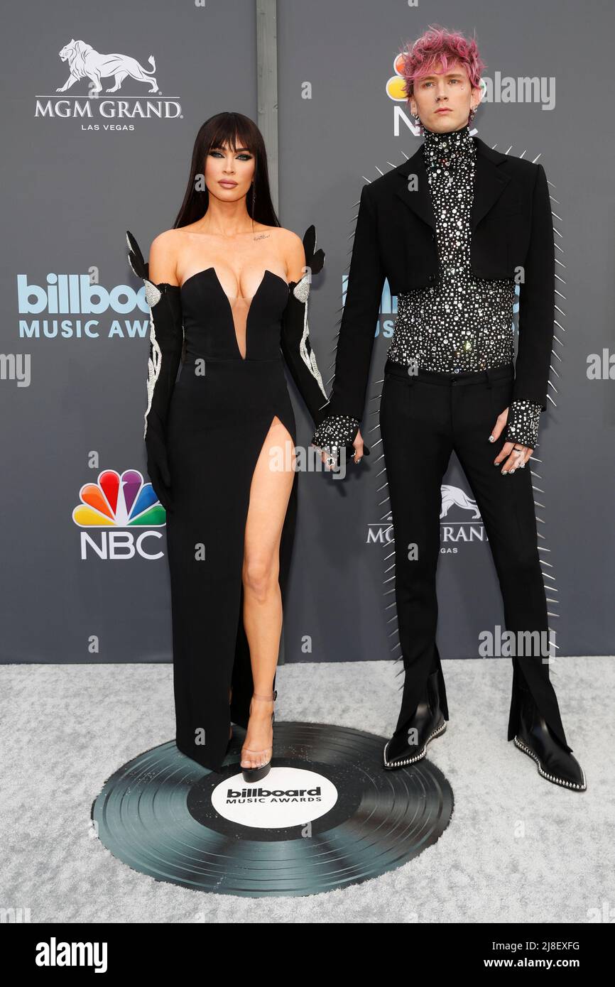 Megan Fox and Machine Gun Kelly arrive to attend the 2022 Billboard Music Awards at MGM Grand Garden Arena in Las Vegas, Nevada, U.S. May 15, 2022. REUTERS/Steve Marcus Stock Photo