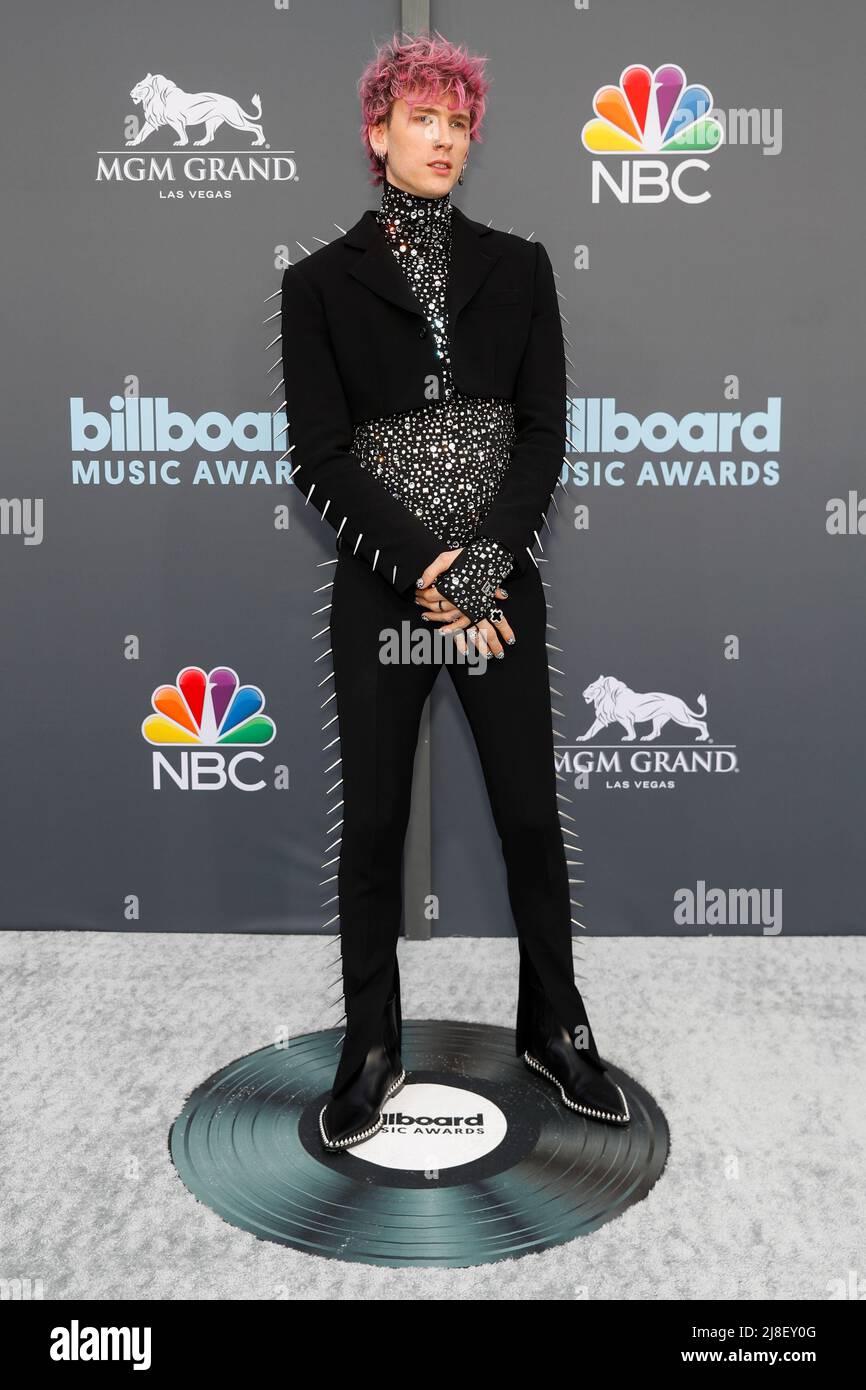 Machine Gun Kelly  arrives to attend the 2022 Billboard Music Awards at MGM Grand Garden Arena in Las Vegas, Nevada, U.S. May 15, 2022. REUTERS/Steve Marcus Stock Photo