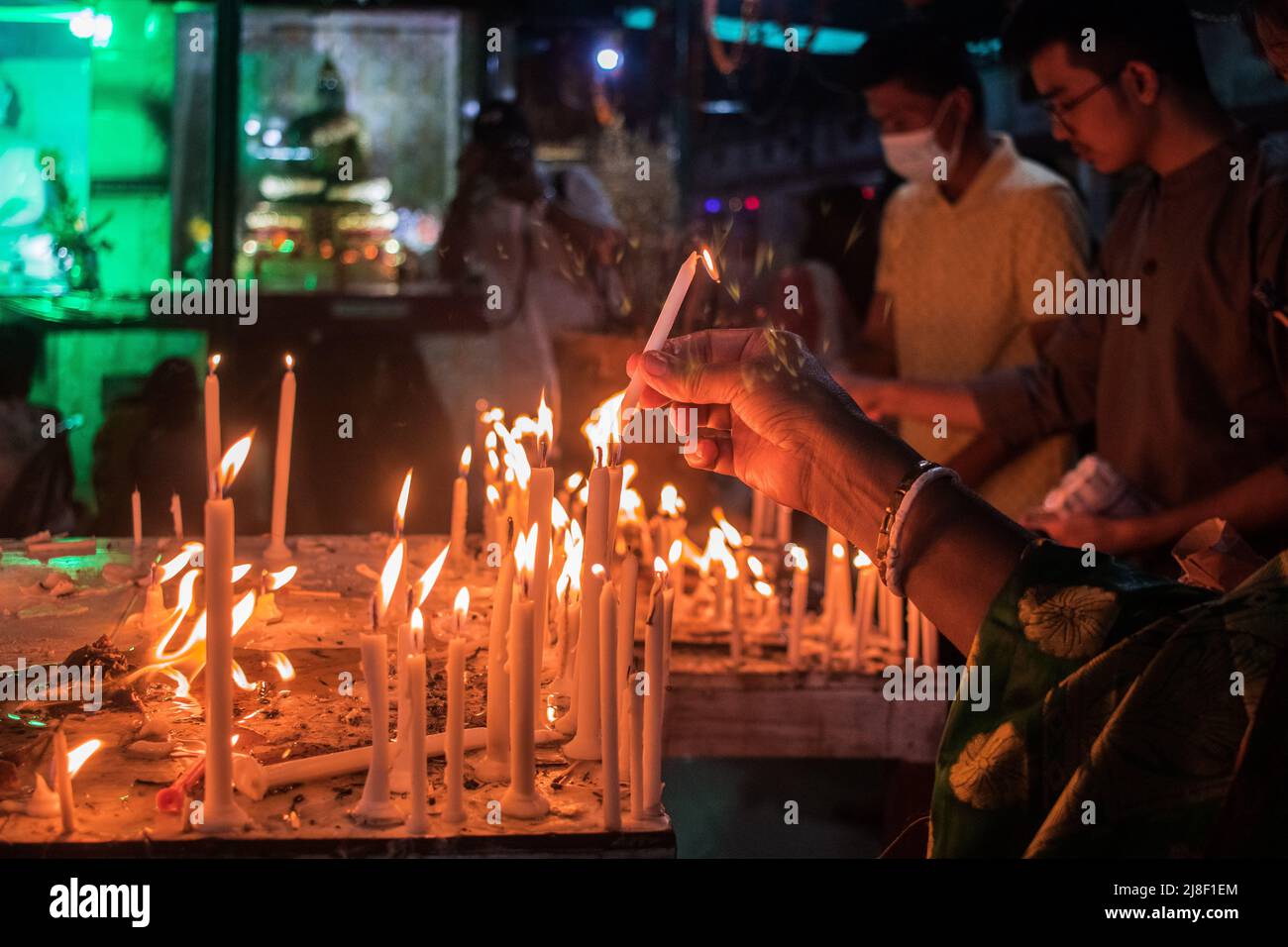 Buddha Purnima, the biggest religious festival of the Buddhist community after two years of Covid-induced restrictions. Buddha followers are celebrati Stock Photo
