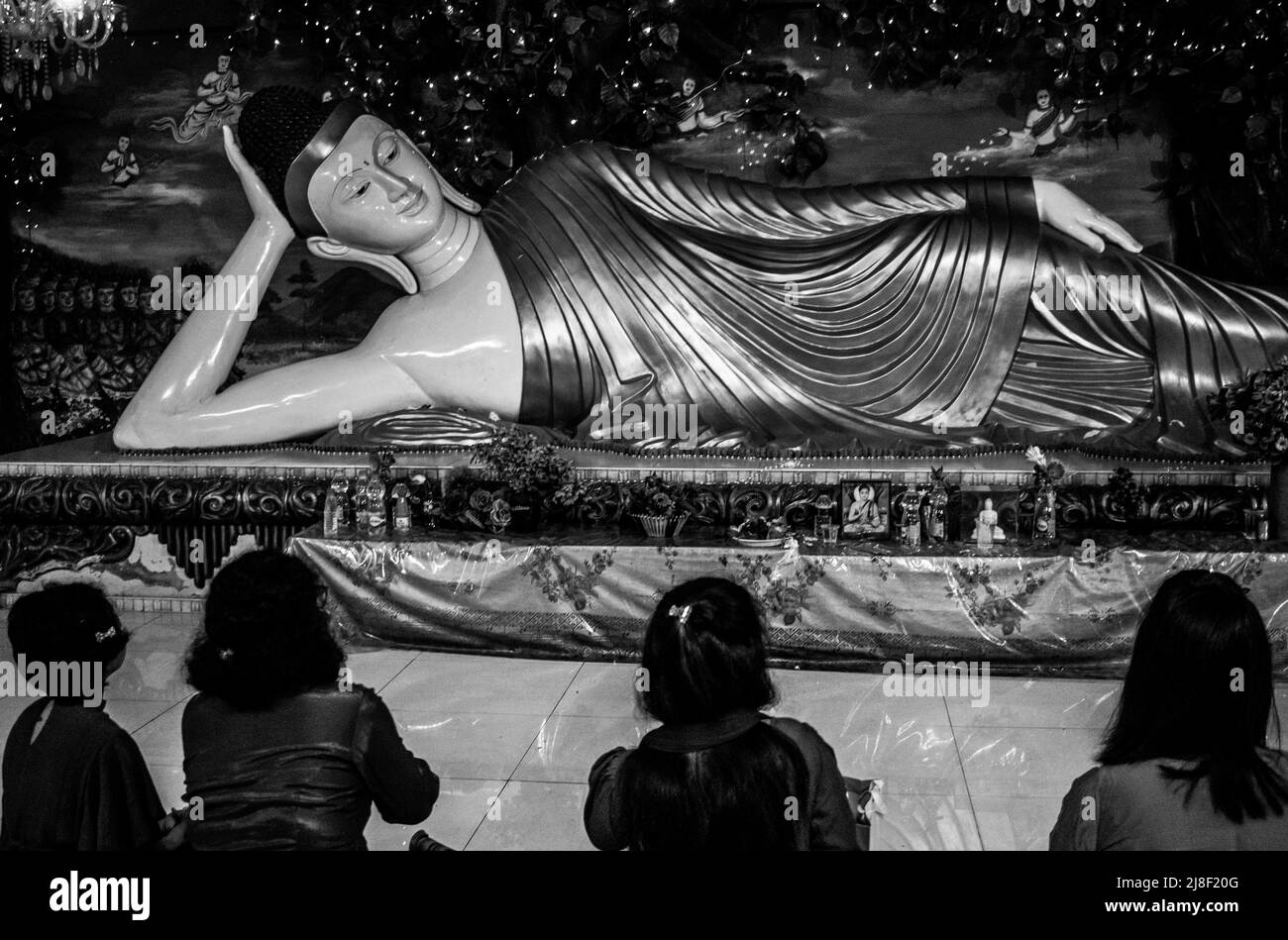 Buddha Purnima, the biggest religious festival of the Buddhist community after two years of Covid-induced restrictions. Buddha followers are celebrati Stock Photo