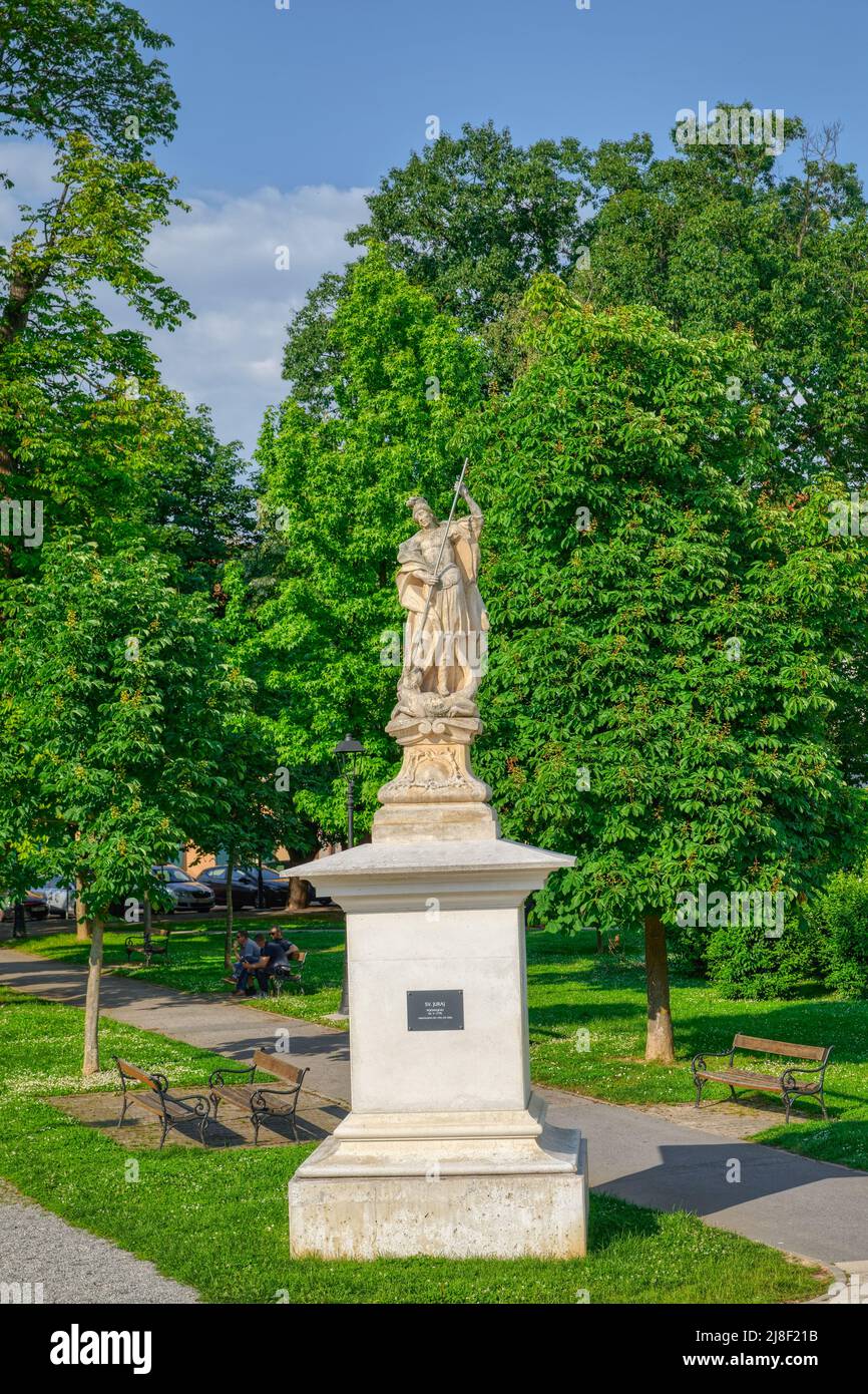 Saint George statue in Bjelovar Croatia Stock Photo
