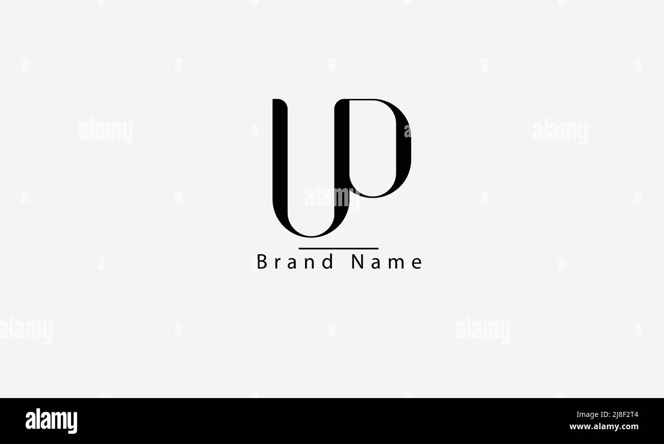 Alphabet letters Initials Monogram logo VP PV V P Stock Vector