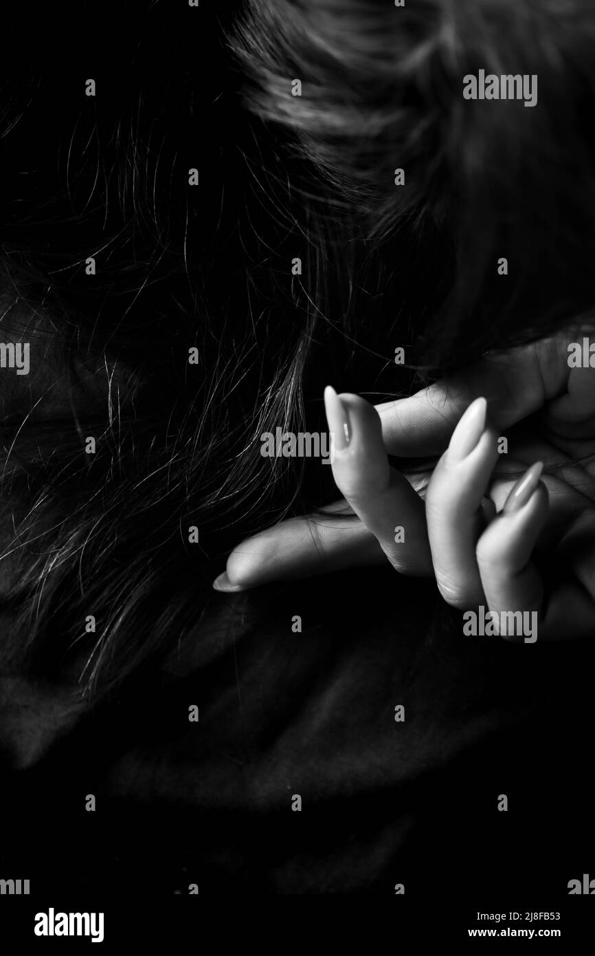 Thumb therapy Black and White Stock Photos & Images - Alamy
