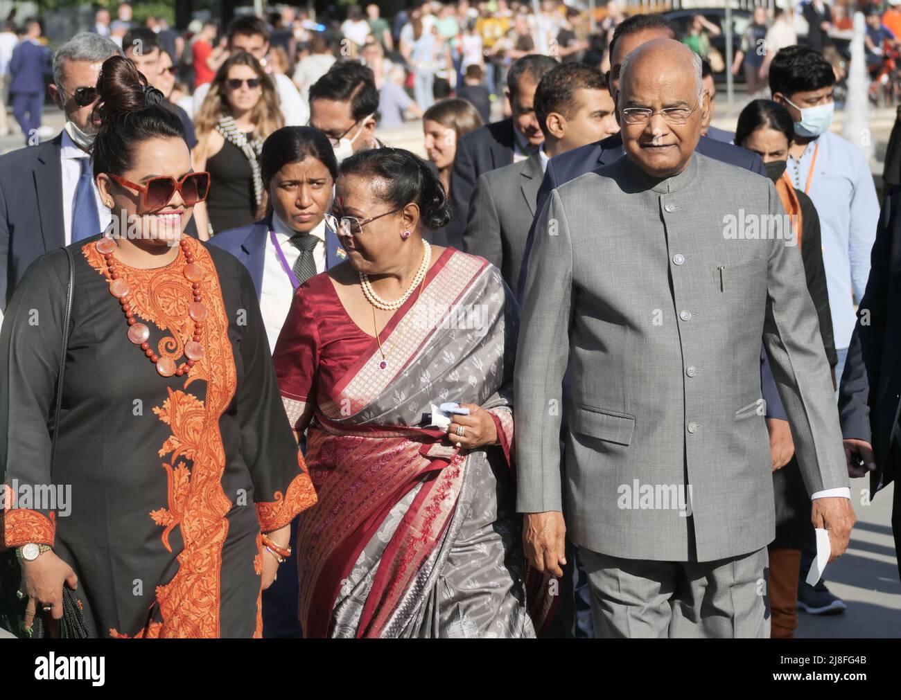 President of India Ram Nath Covind with his wife Savita Kovind visiting the  city of Milan Stock Photo - Alamy