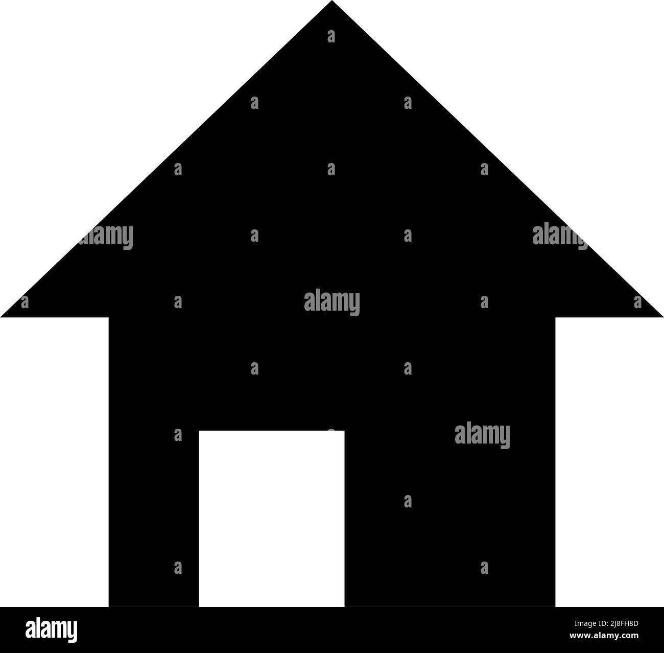Home silhouette icon in black. Editable vector. Stock Vector