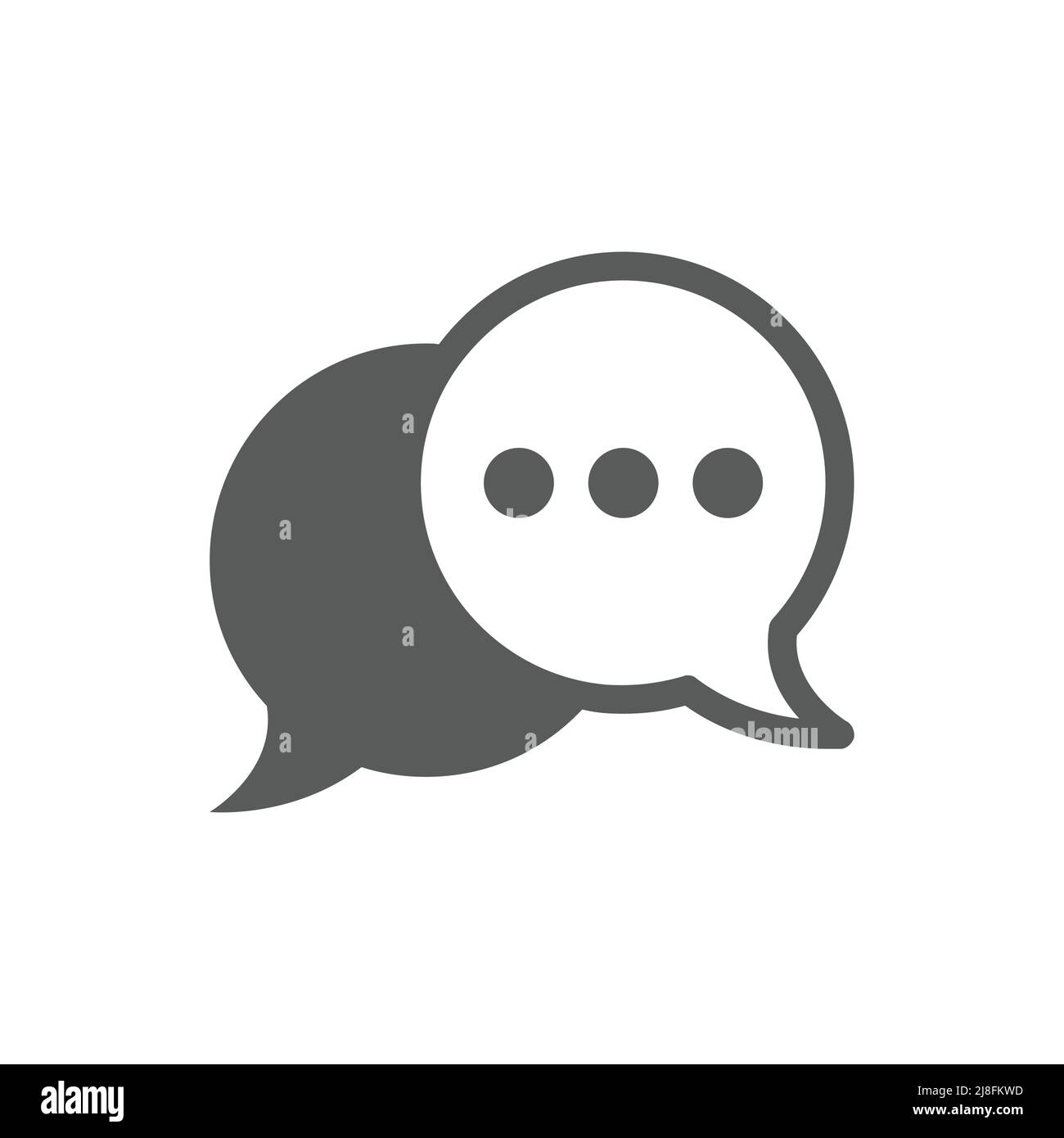 Speech bubble black vector icon set. Chat balloon filled icons. Stock Vector