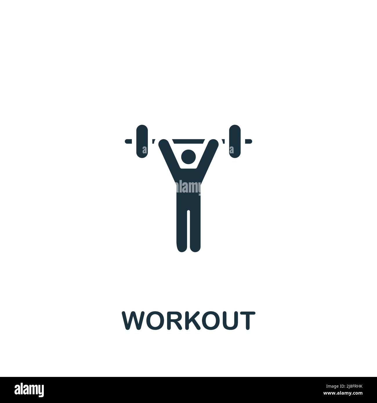 Workout icon. Monochrome simple Fitness icon for templates, web
