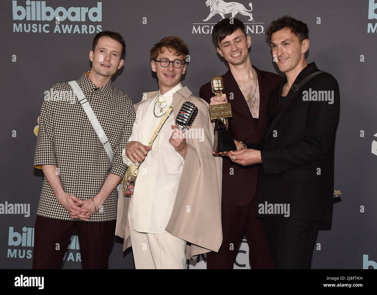 Glass Animals in the press room at the 2022 Billboard Music Awards at MGM Grand Garden Arena in Las Vegas, NV on May 15, 2022. (Photo By Scott Kirkland/Sipa USA) Stock Photo