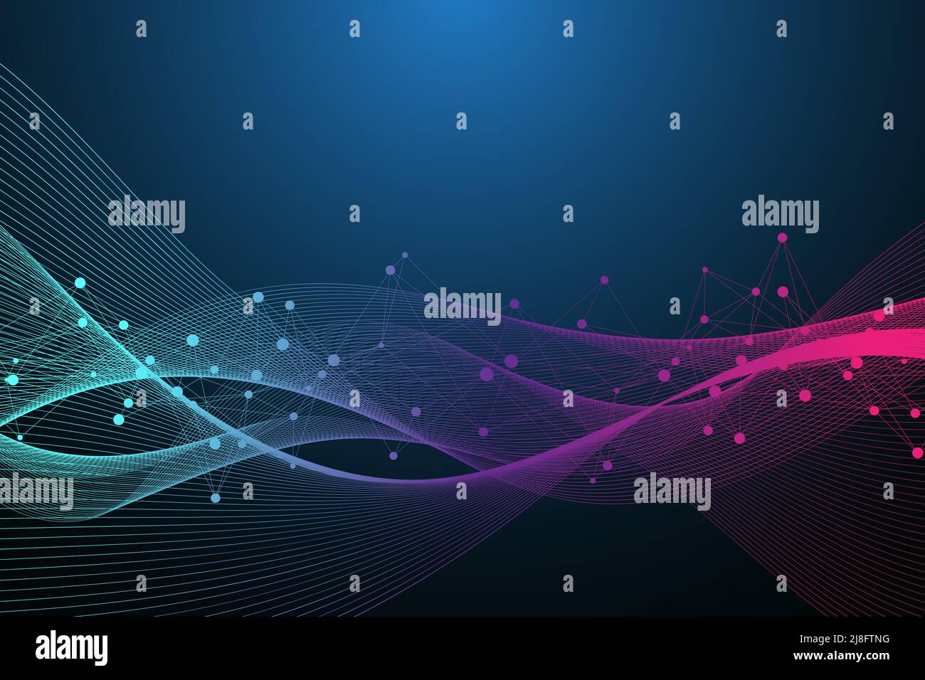 Geometric abstract background with connected lines and dots ...