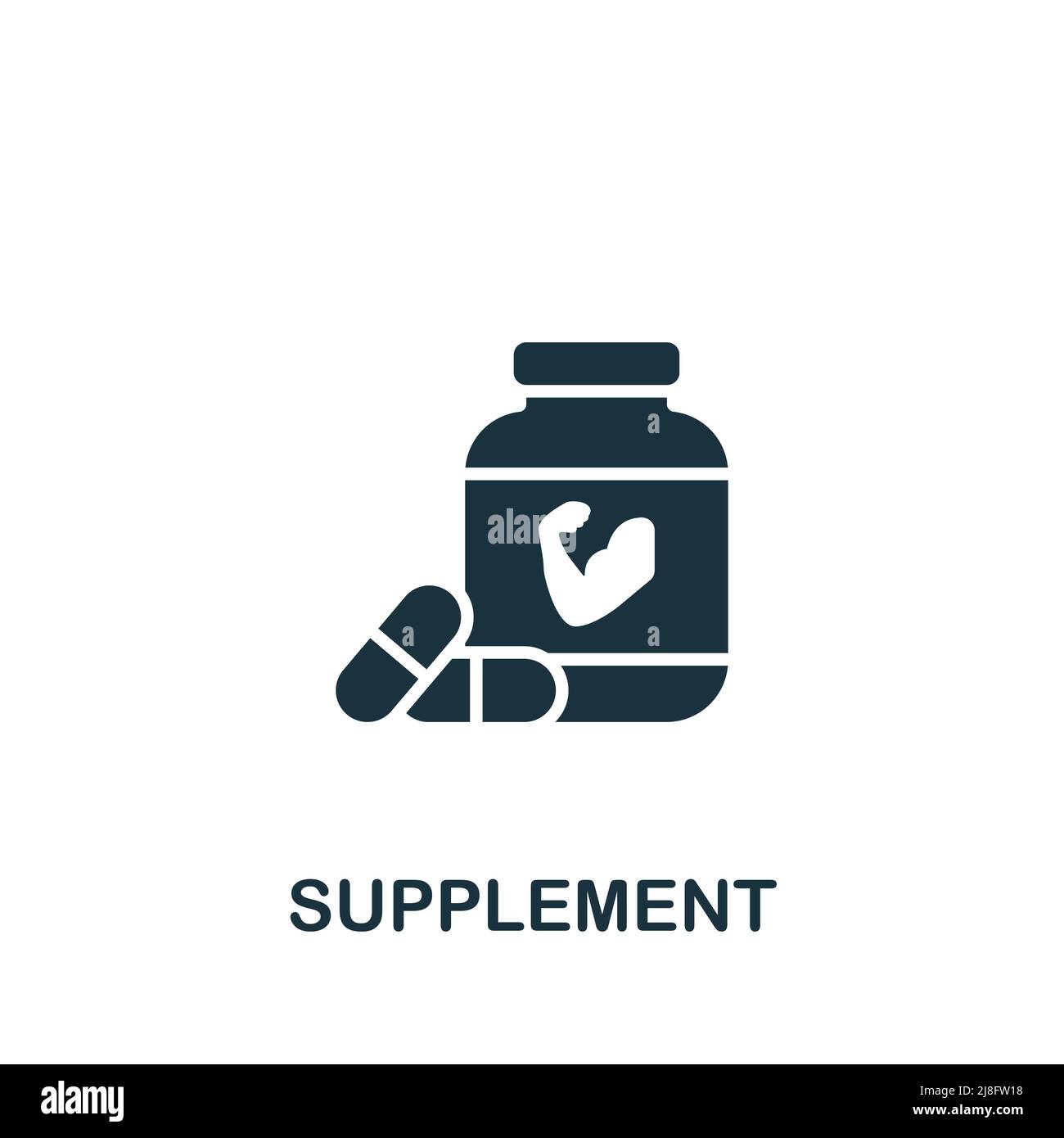 Supplement icon. Simple line element fitness symbol for templates, web ...