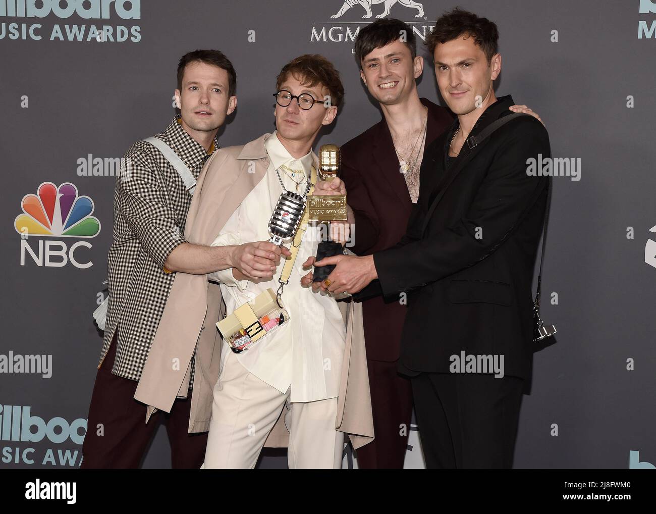 Glass Animals in the press room at the 2022 Billboard Music Awards at MGM Grand Garden Arena in Las Vegas, NV on May 15, 2022. (Photo By Scott Kirkland/Sipa USA) Stock Photo