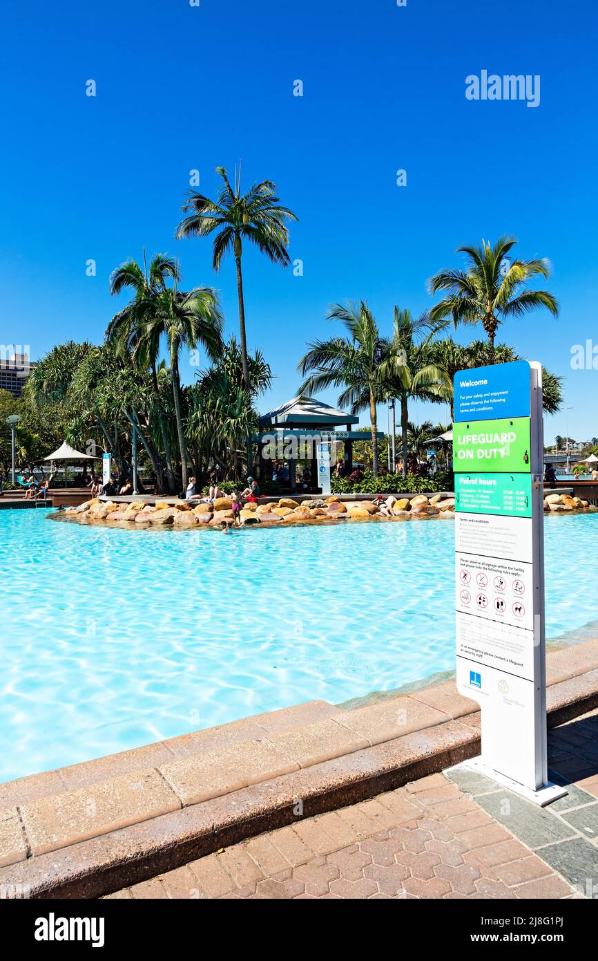 Brisbane Australia / Streets Beach an urban man made swimming beach and