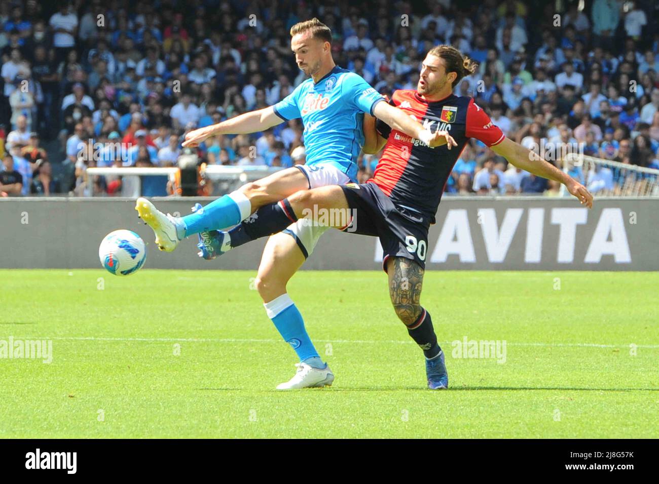 Genoa, Italy. 30 April 2022. Manolo Portanova of Genoa CFC in action during  the Serie A football match between UC Sampdoria and Genoa CFC. Credit:  Nicolò Campo/Alamy Live News Stock Photo - Alamy