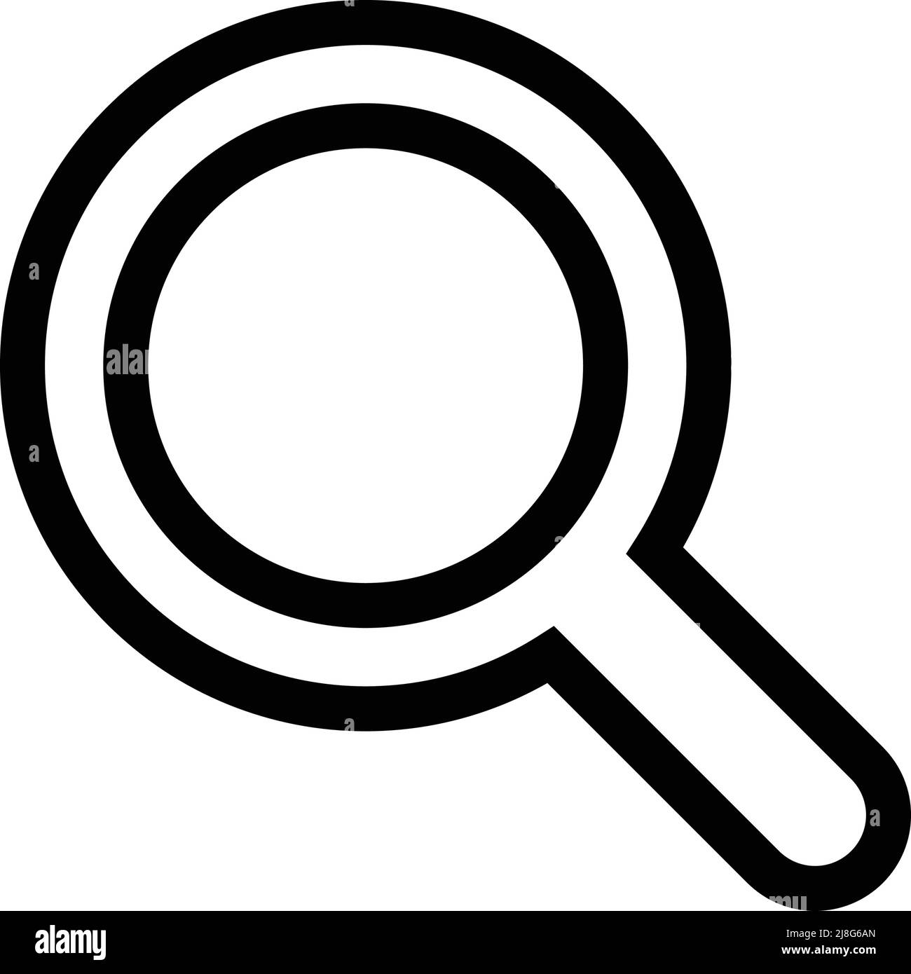 Simple magnifying glass icon. Editable vector Stock Vector Image & Art ...